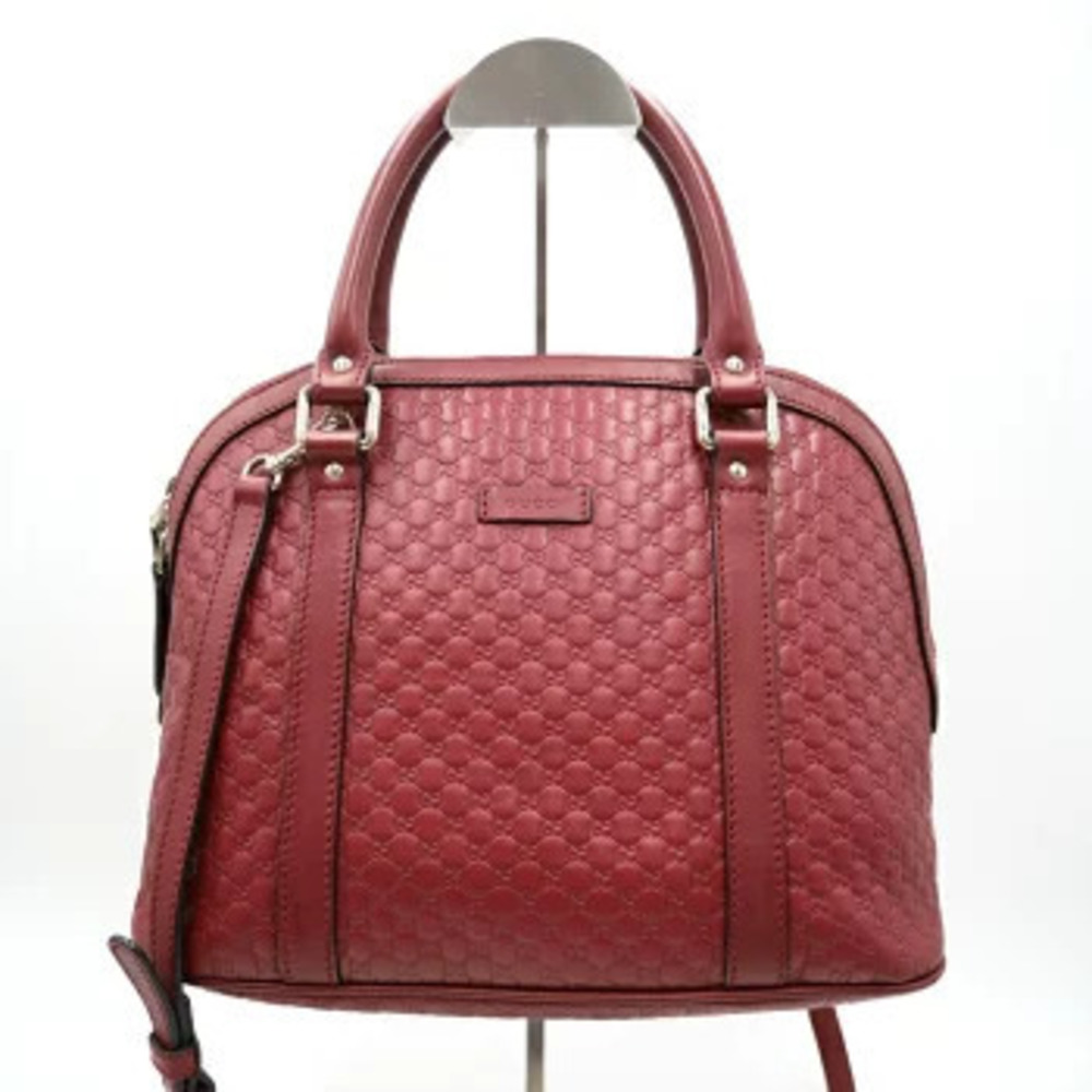 Gucci Microguccissima Leather 2Way Shoulder Bag Red